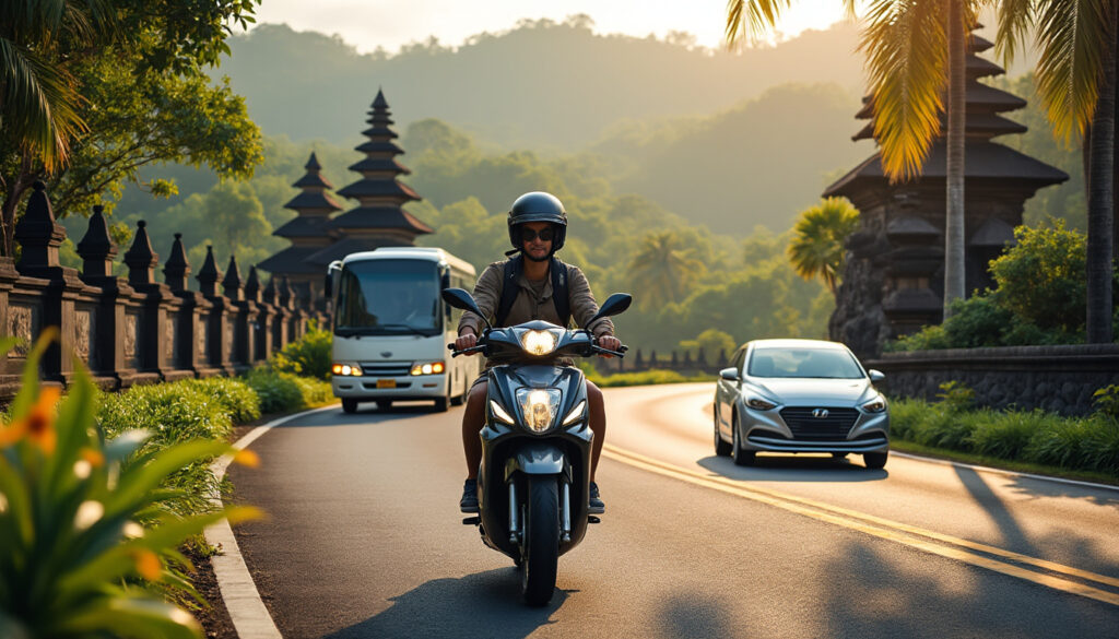 découvrez comment vous déplacer à bali : scooter, voiture, taxi ou transports locaux. comparez les options et choisissez le moyen le plus pratique selon votre séjour.